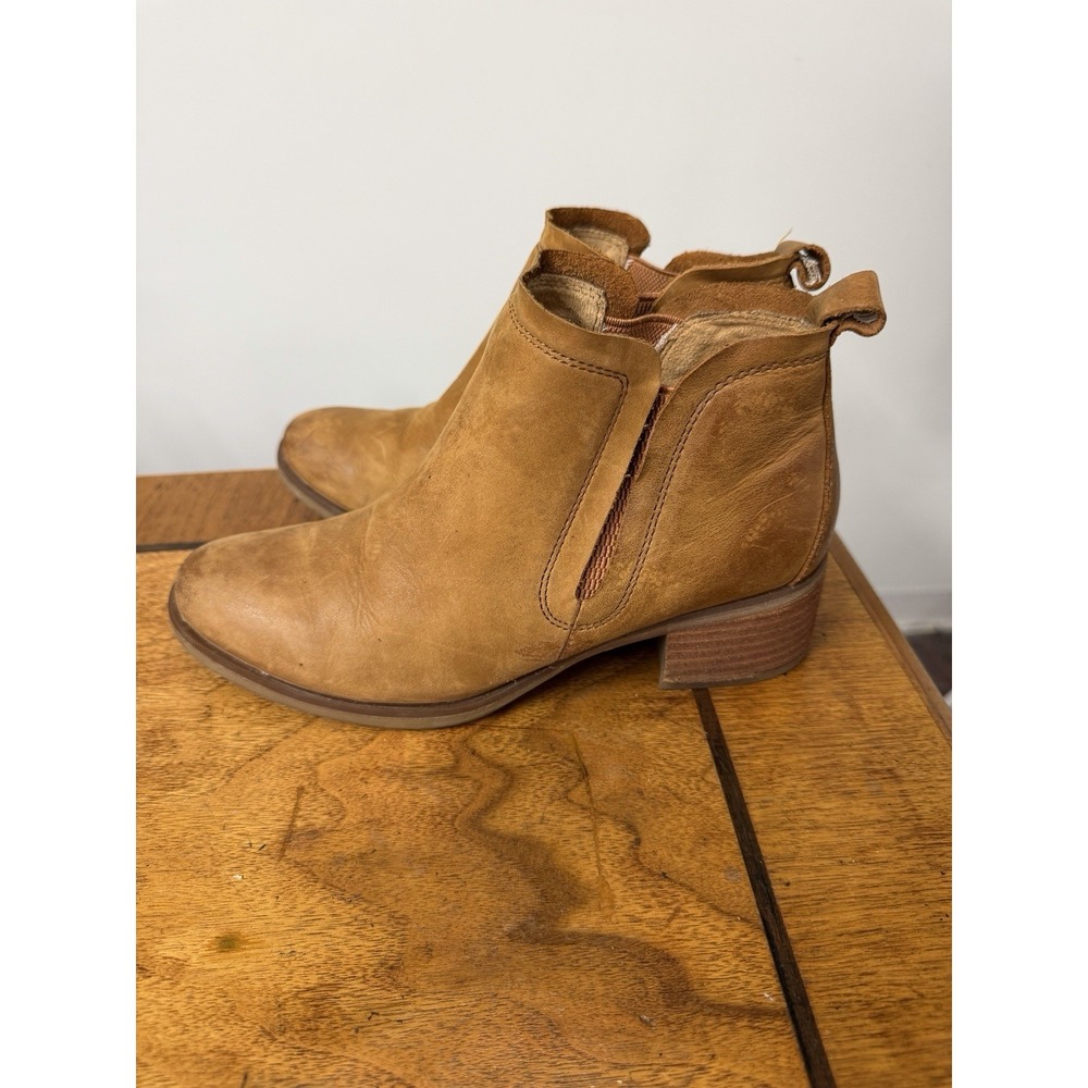 KORK-EASE Mindo Women's 7.5 KE0007723 Slip-On AnkleBoot Camel Brown Leather
